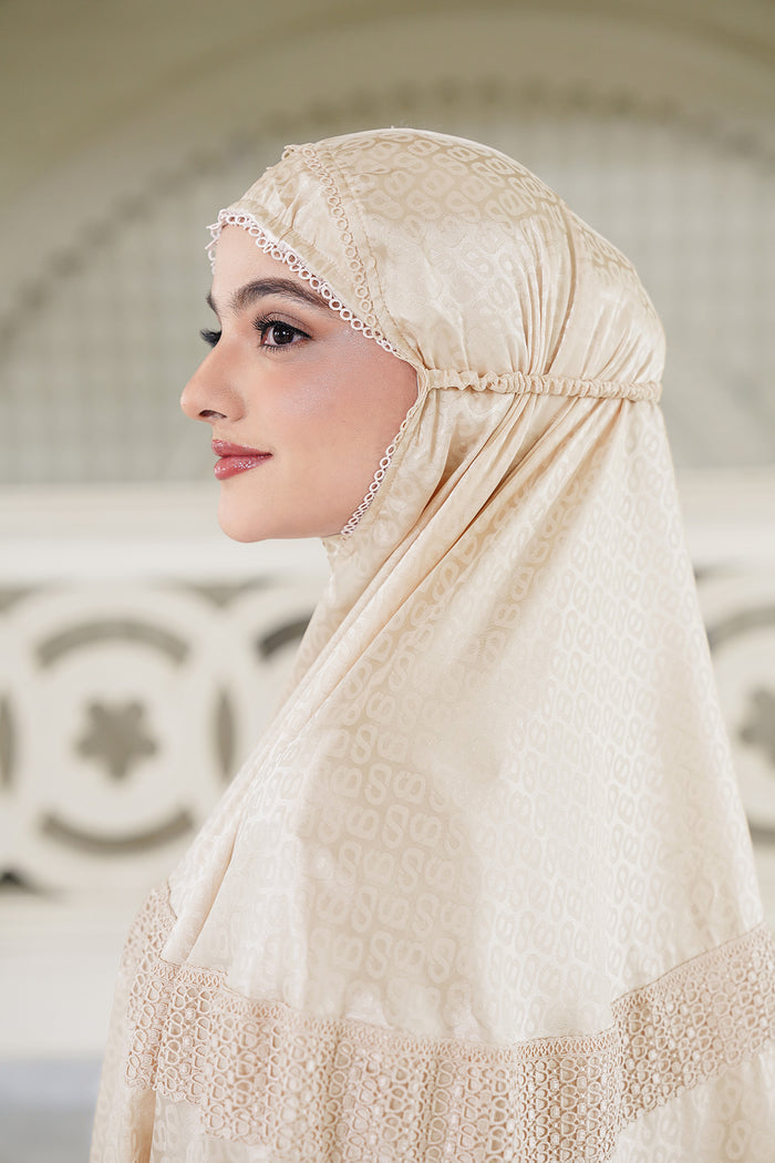 Lavish Tapis Prayer Robe - Almond
