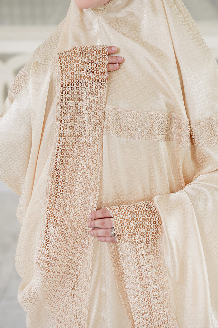 Lavish Tapis Prayer Robe - Almond