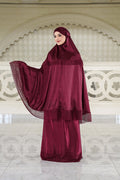 Lavish Tapis Prayer Robe - Maroon