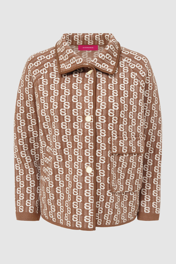 leena jacket in caramel by buttonscarves
