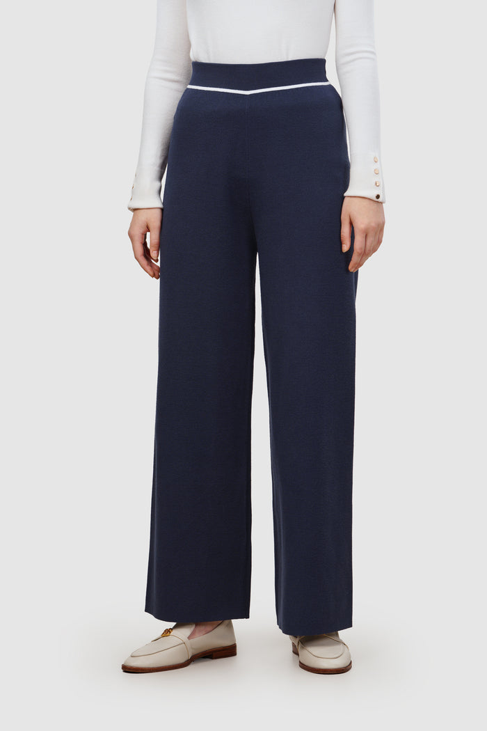 Leena Knit Pants - Navy