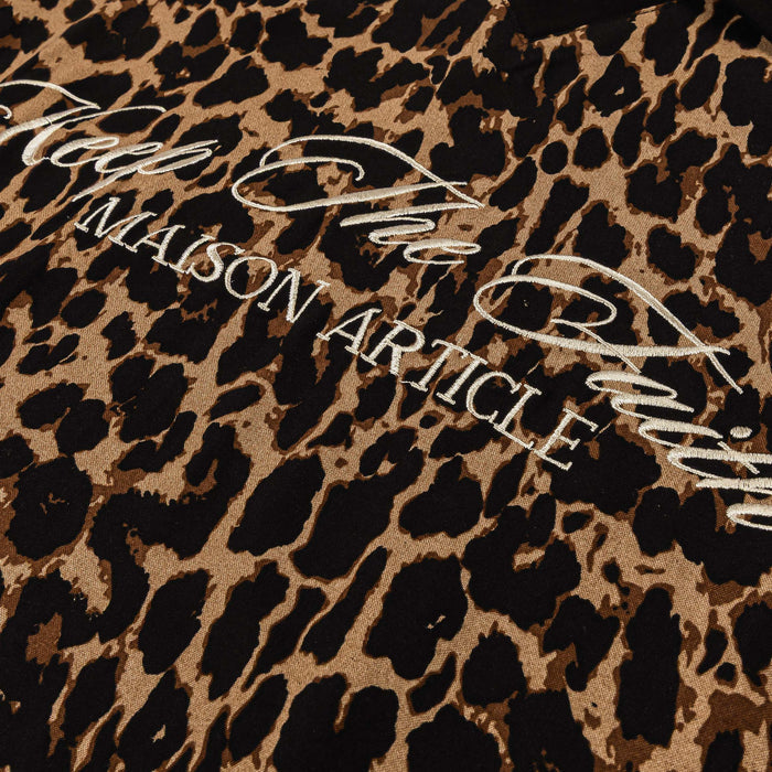 Leopard Mesh Mens Jersey (Brown/Beige)