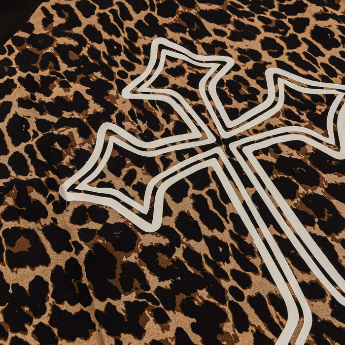 Leopard Mesh Mens Jersey (Brown/Beige)