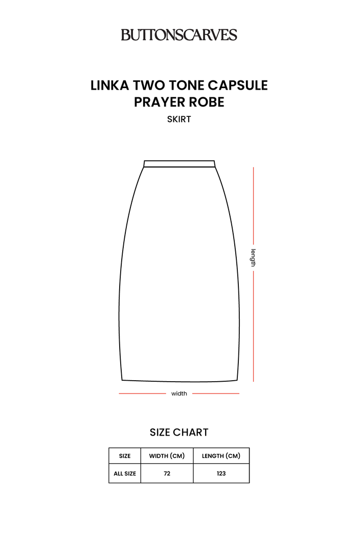 Linka Two Tone Capsule Prayer Robe - Coal