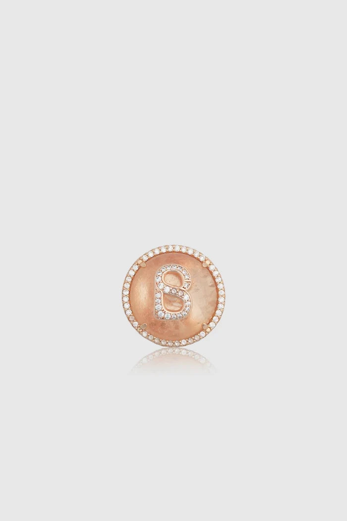 liora pin broch in rose clear gold by buttonscarves front view