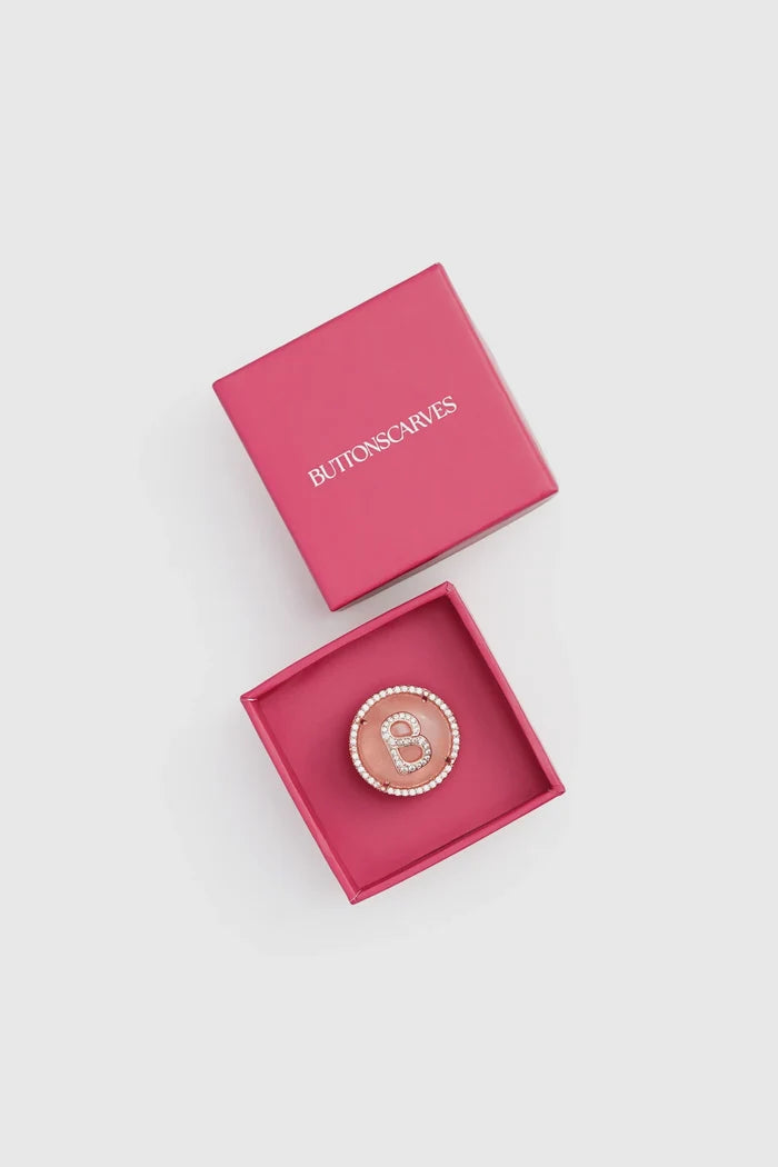 liora pin brooch in rose pink gold by buttonscarves
