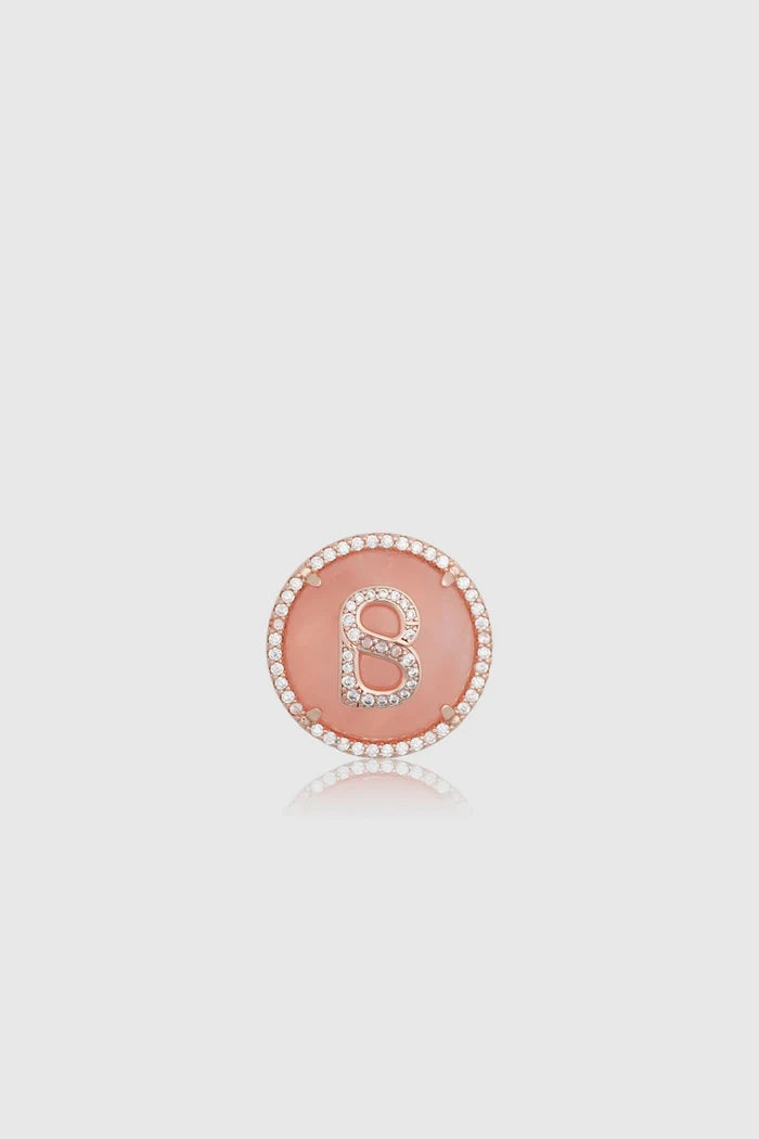 liora pin brooch in rose pink gold by buttonscarves front view