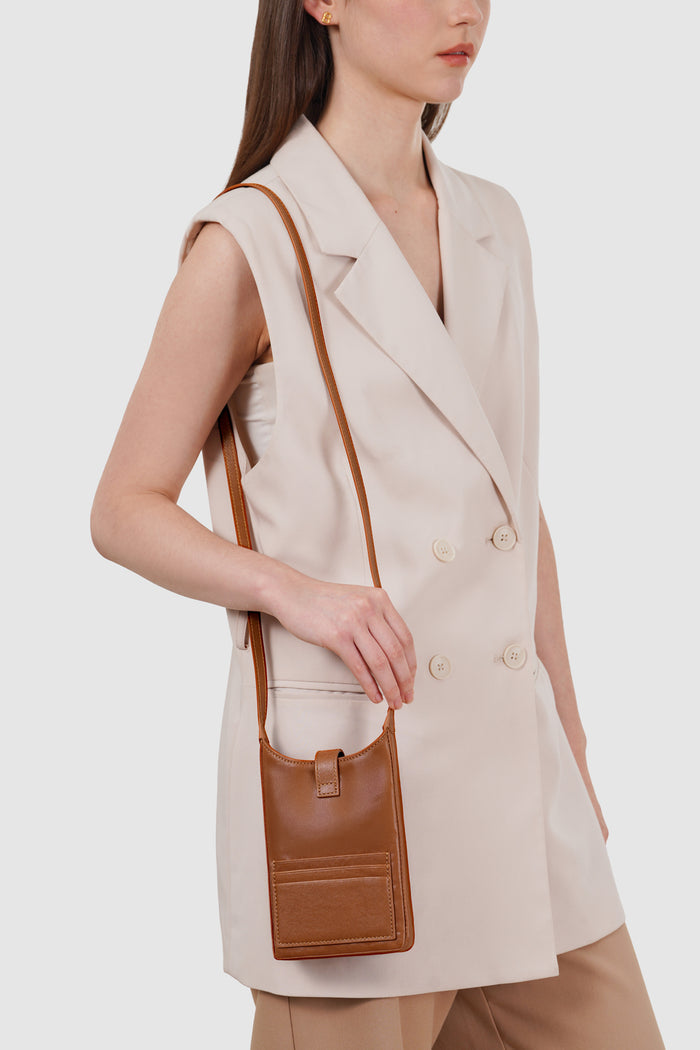Lola Phone Bag - Brown