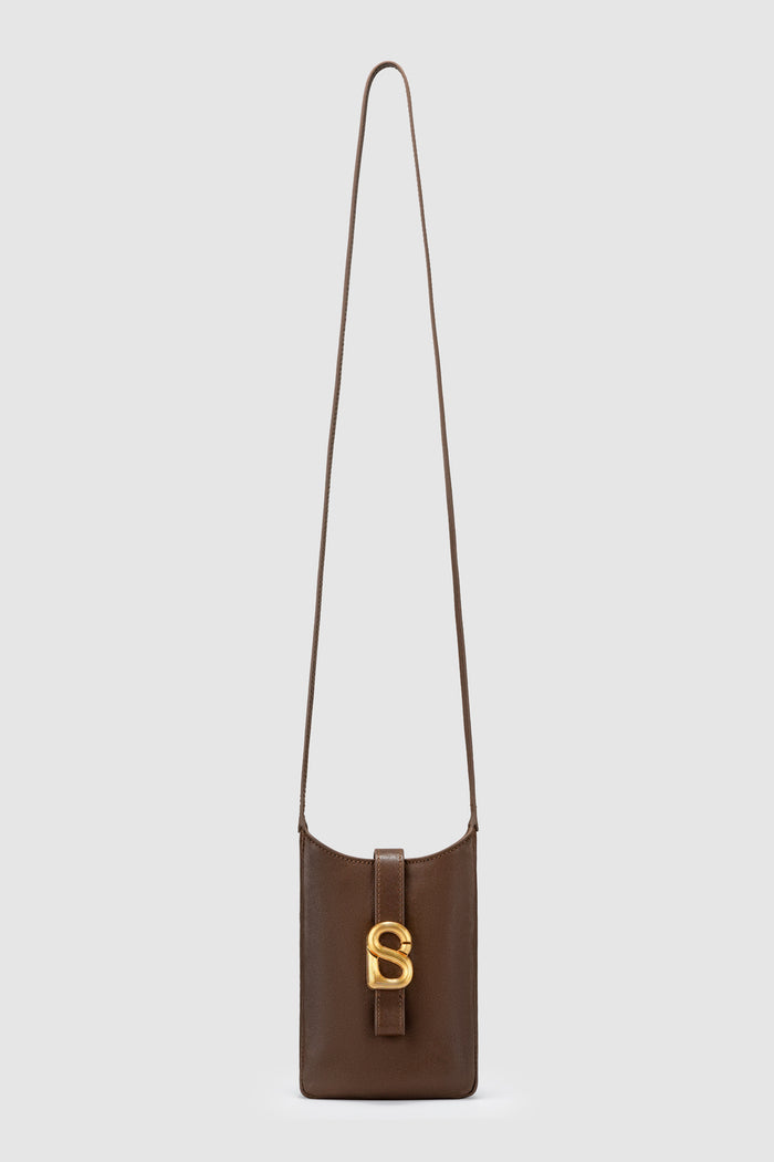 Lola Phone Bag - Dark Brown