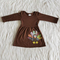 Long sleeve knee length turkey  dress        6 A31-12
