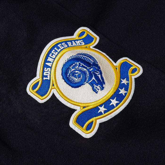 Los Angeles Rams Original Fleece Pullover Mens Hoodie (Black/White)