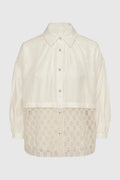Louisa Embroidery Shirt - Ivory