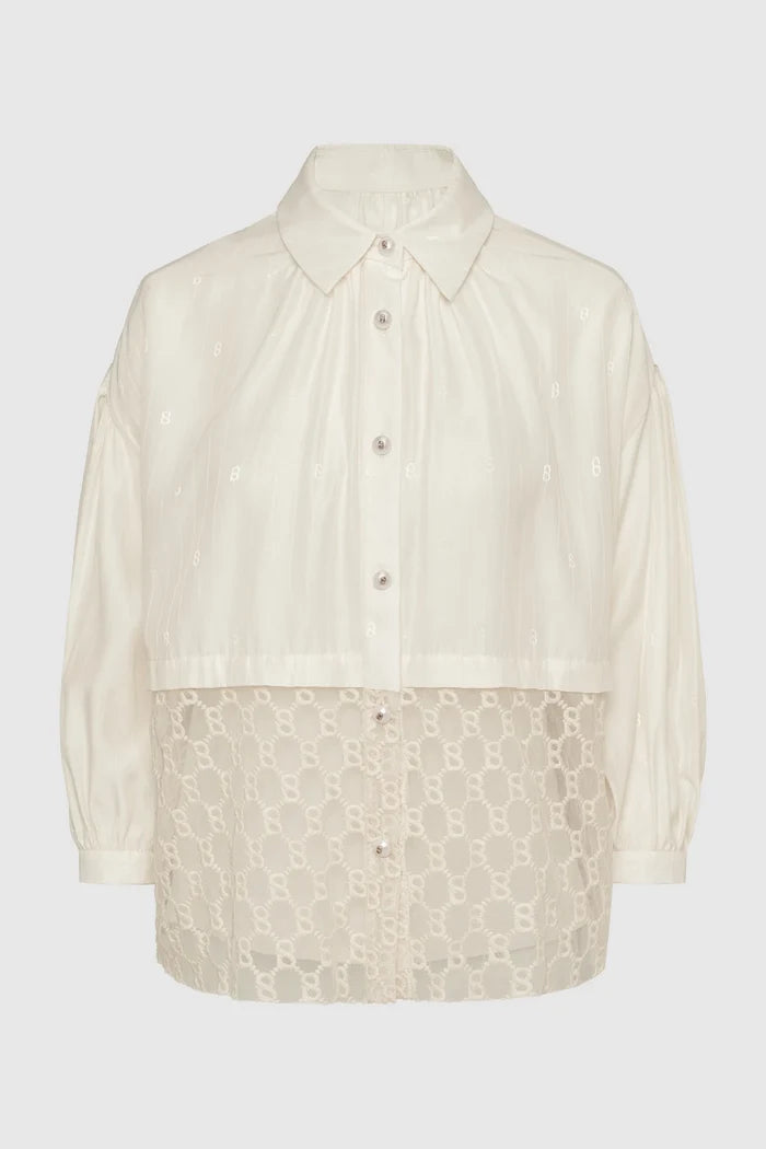 Louisa Embroidery Shirt - Ivory