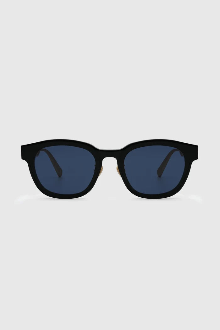 luca sunglasses in blue by buttonscarves front view