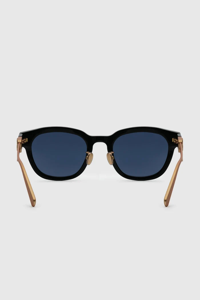 luca sunglasses in blue by buttonscarves back view