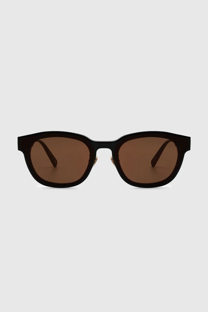 luca sunglasses in coffee by buttonscarves front view
