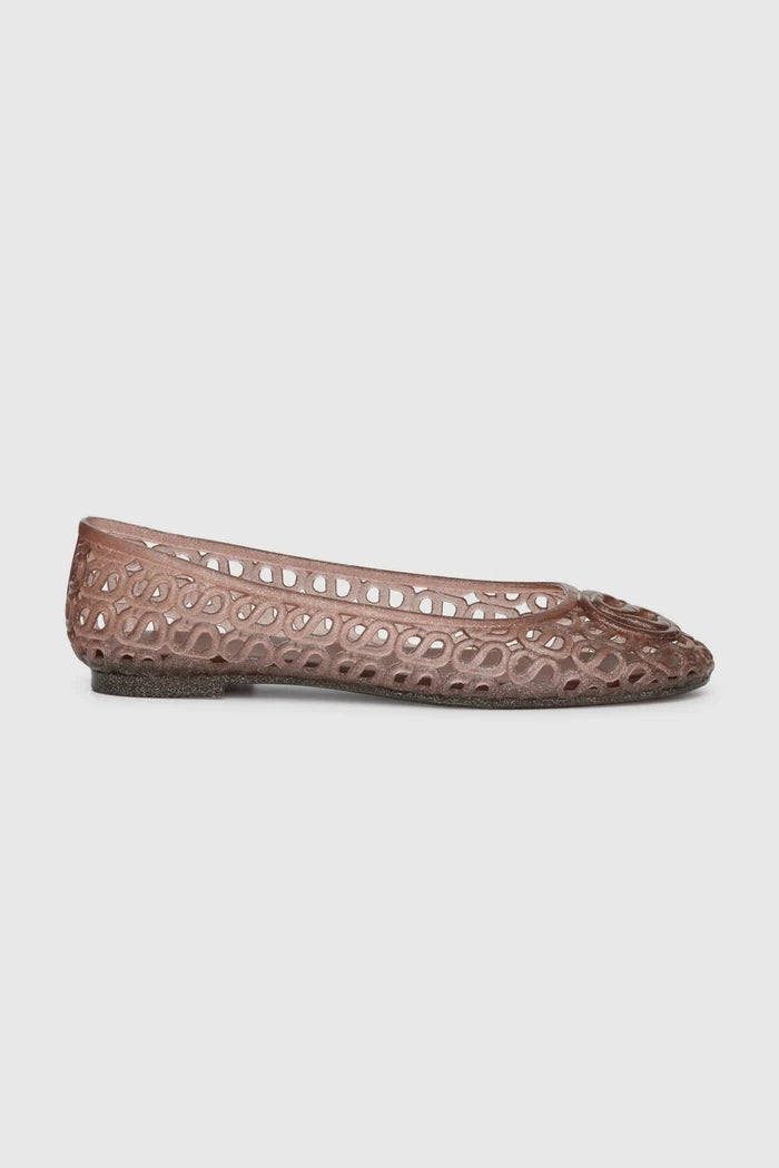 luna jelly shoes in brown by buttonscarves