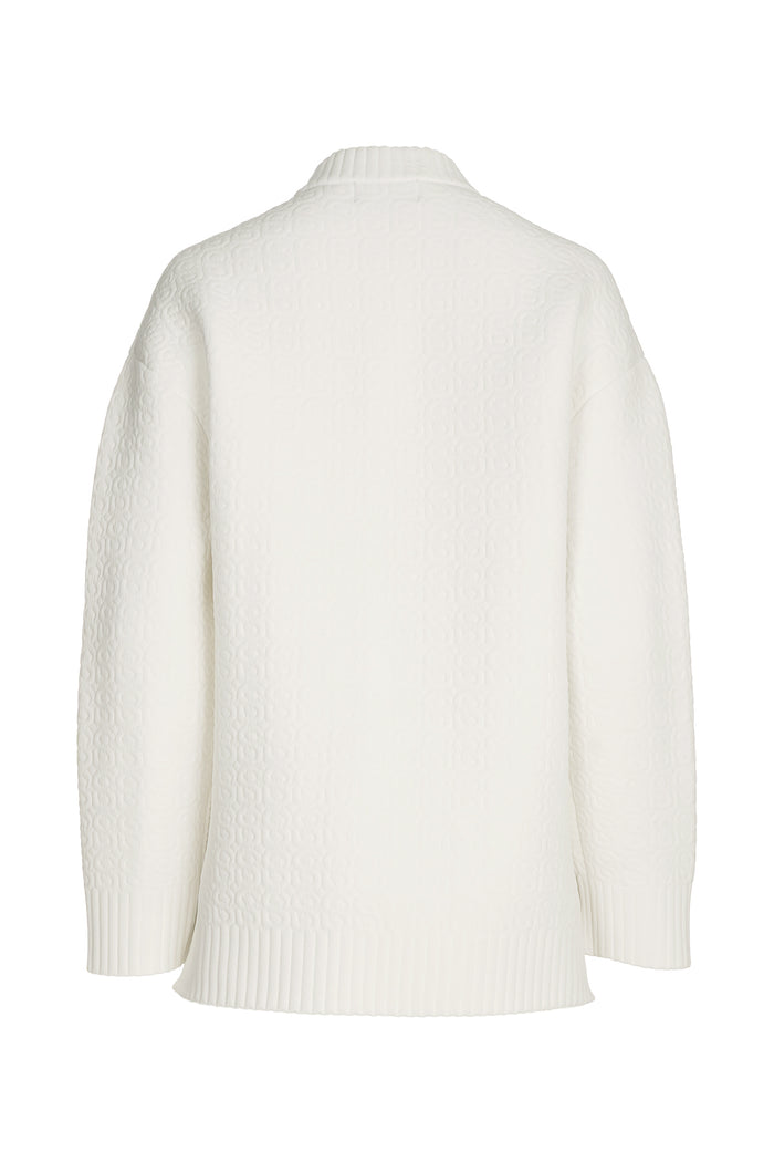luna sweatshirt in white by buttonscarves back view