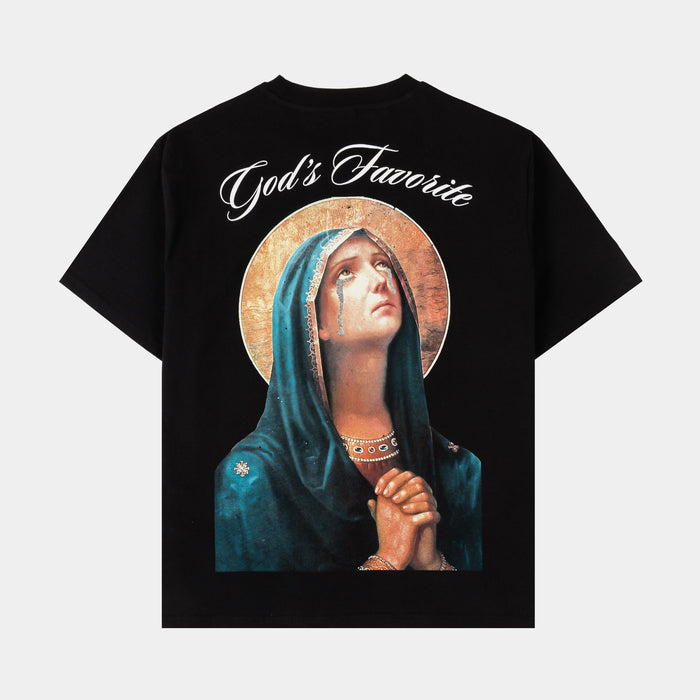 Mary Tears Womens Short Sleeve Shirt (Black/Black)