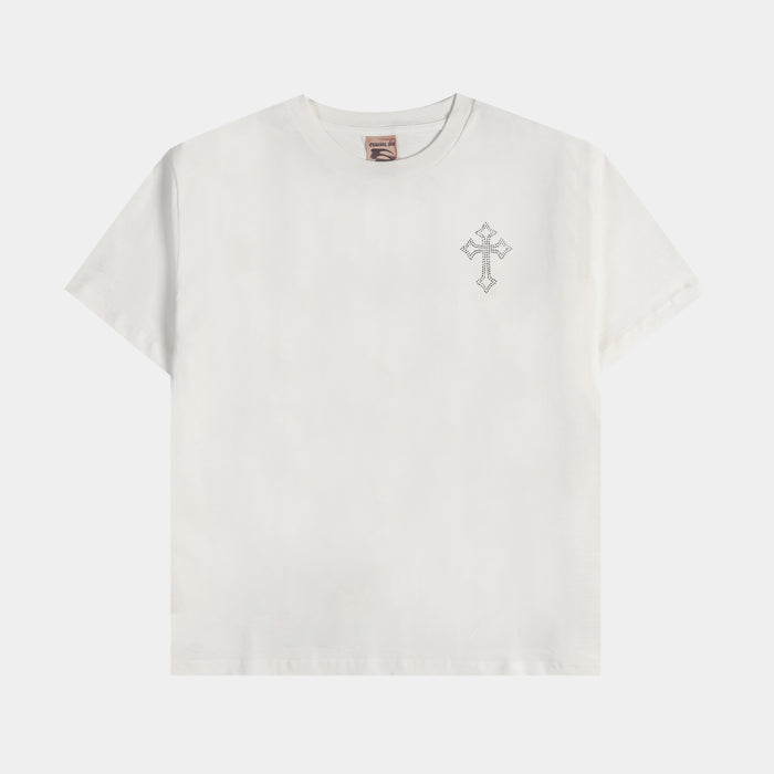 Mary Tears Womens Short Sleeve Shirt (White/Black)