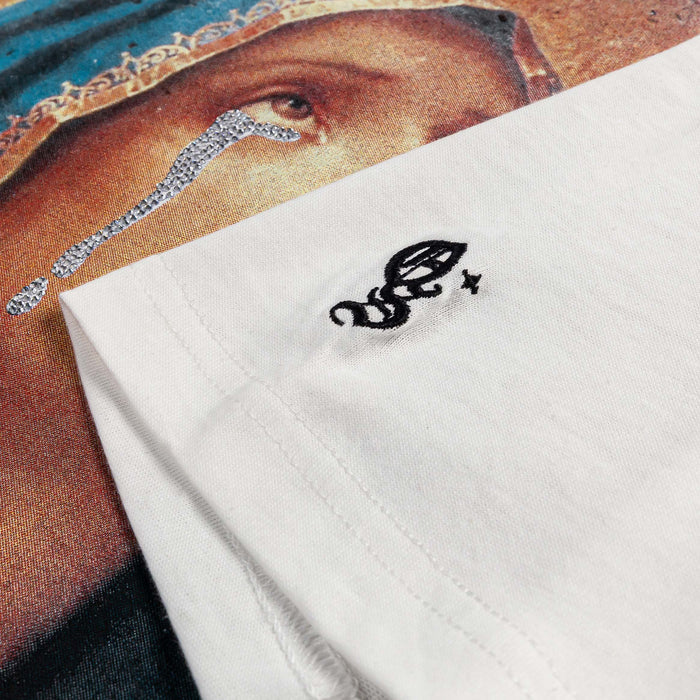 Mary Tears Womens Short Sleeve Shirt (White/Black)