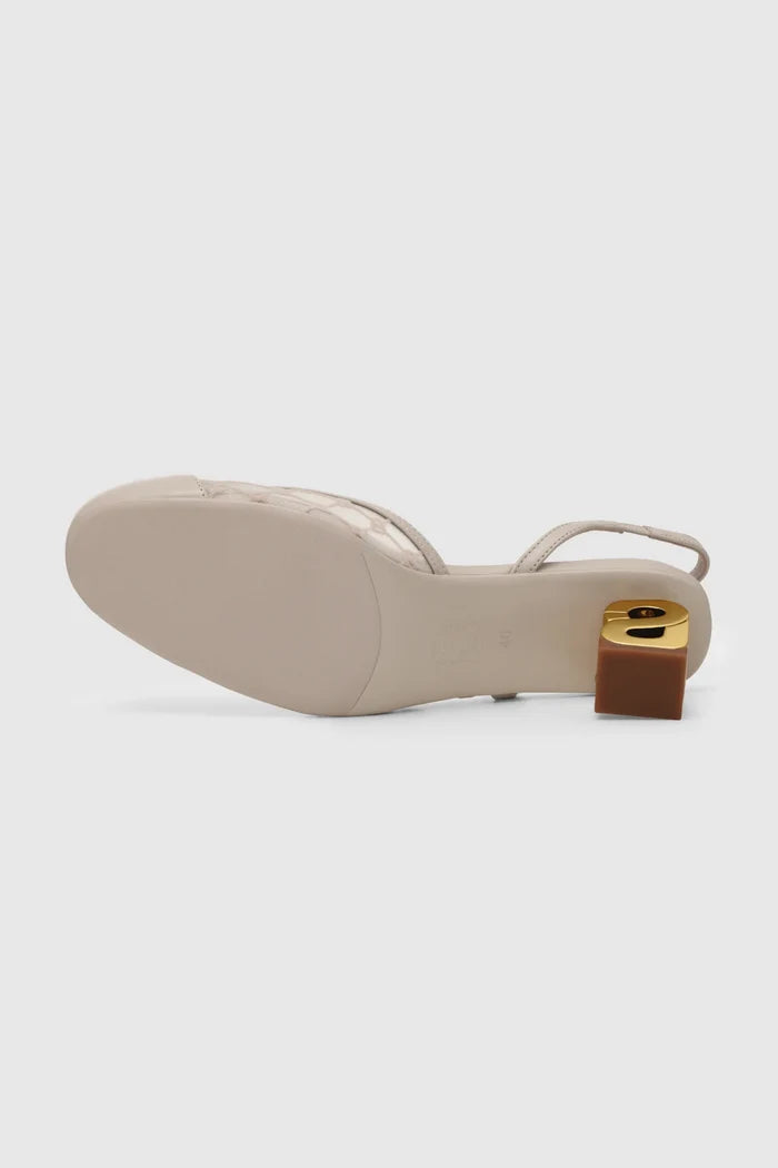 meela be heels in drift wood bottom heels detail