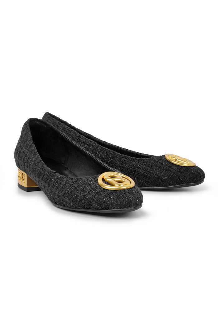 Meela Tweed Pump - Black