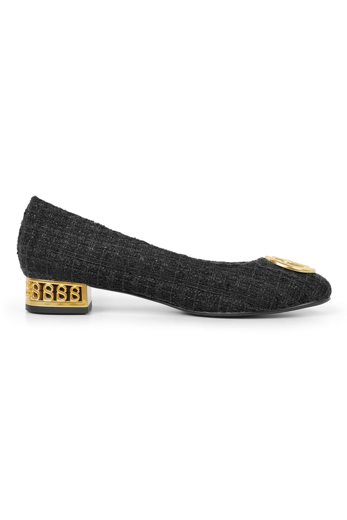 Meela Tweed Pump - Black