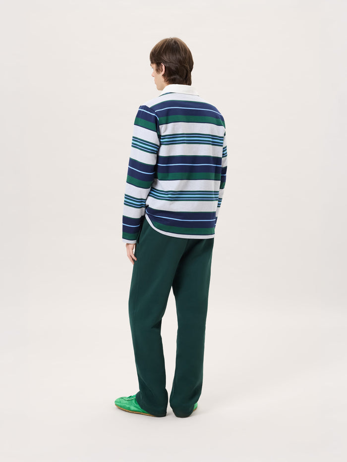 Mens Heavyweight Straight Leg Track Pants—Depth Green