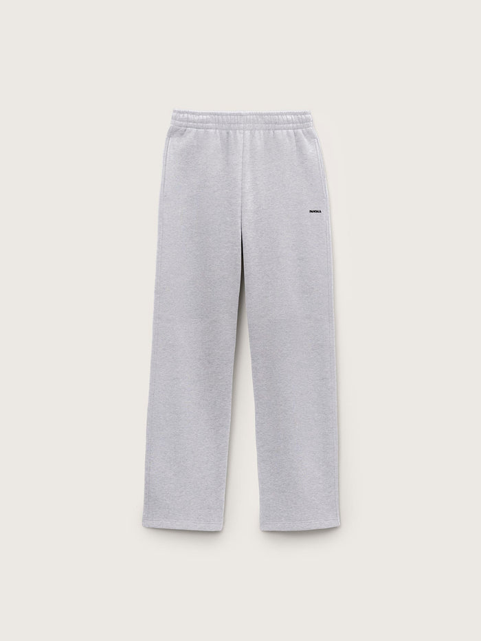 Mens Heavyweight Straight Leg Track Pants—Grey Marl