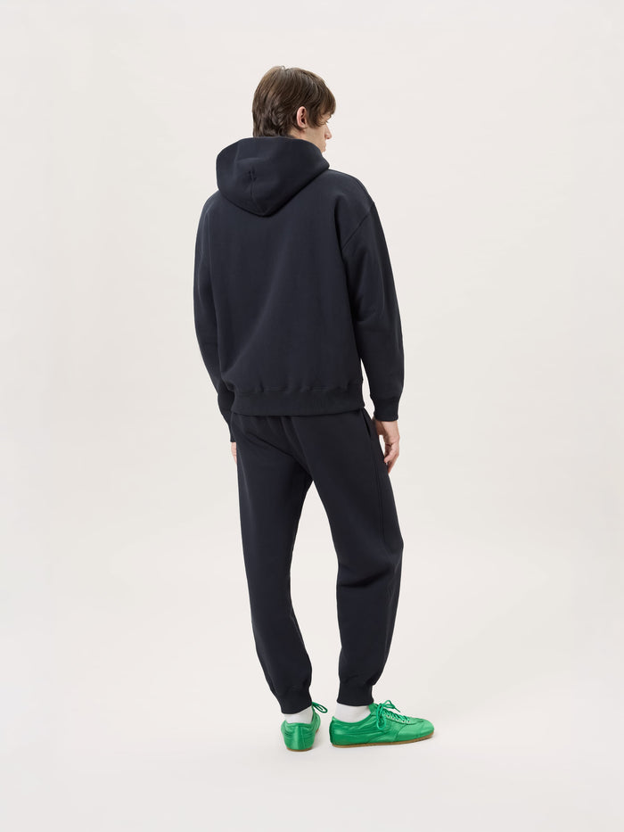 Mens Heavyweight Zip Up Hoodie—Black