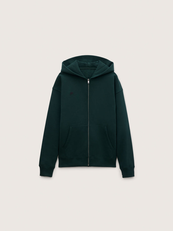 Mens Heavyweight Zip Up Hoodie—Depth Green