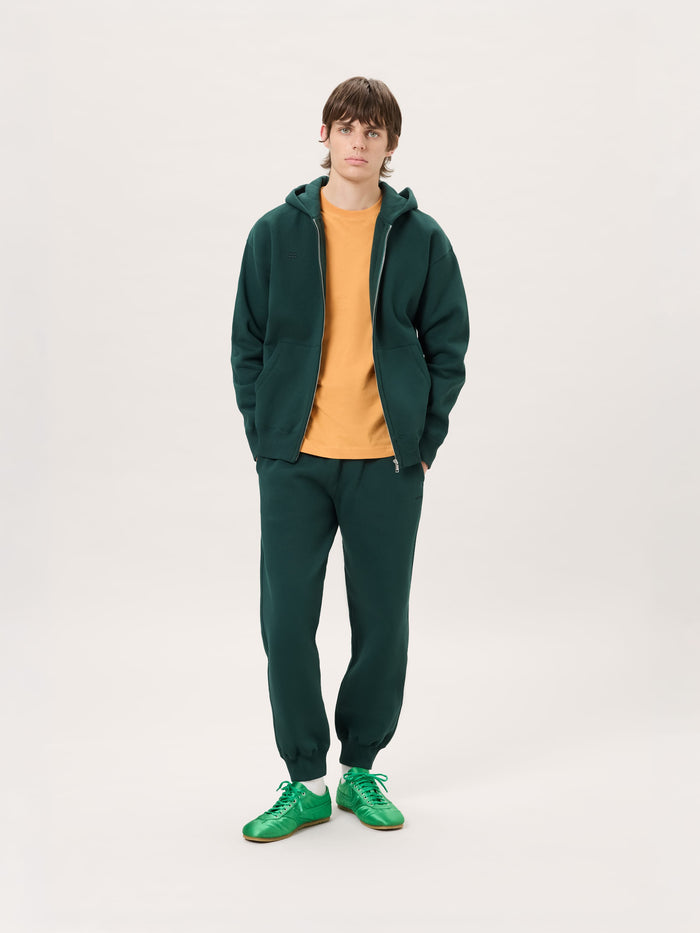Mens Heavyweight Zip Up Hoodie—Depth Green