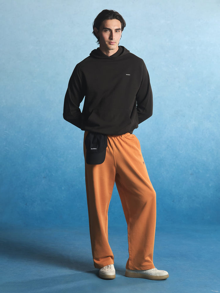 Mens Midweight Straight Leg Logo Track Pants—Burnt Horizon