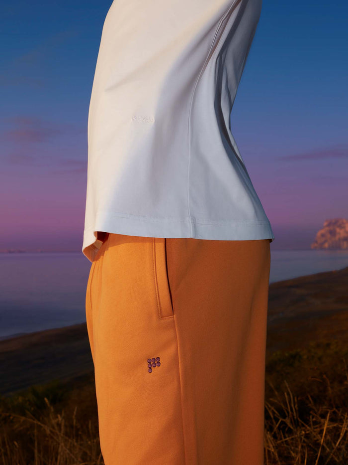 Mens Midweight Straight Leg Logo Track Pants—Burnt Horizon