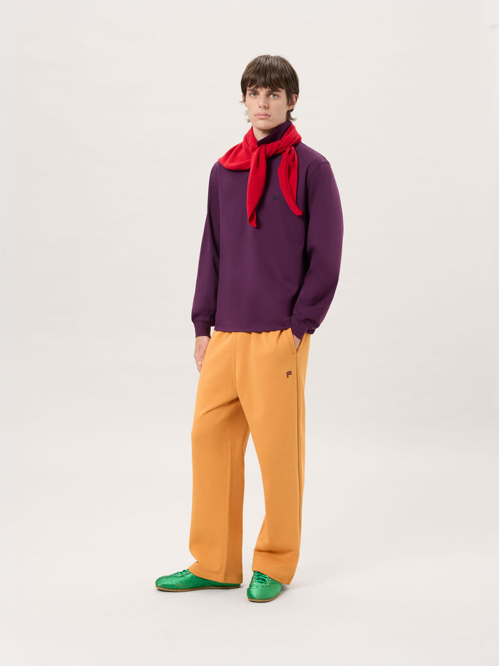 Mens Midweight Straight Leg Logo Track Pants—Burnt Horizon