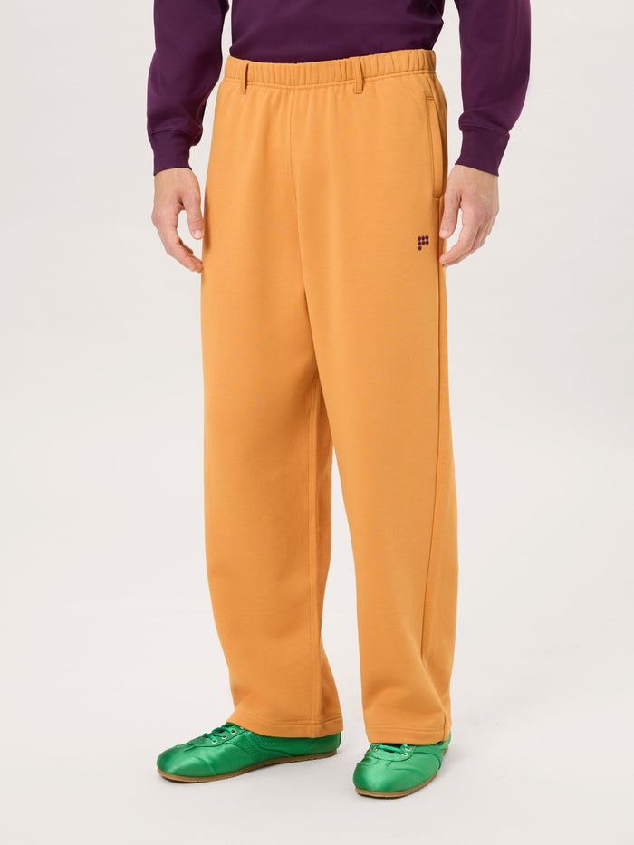 Mens Midweight Straight Leg Logo Track Pants—Burnt Horizon