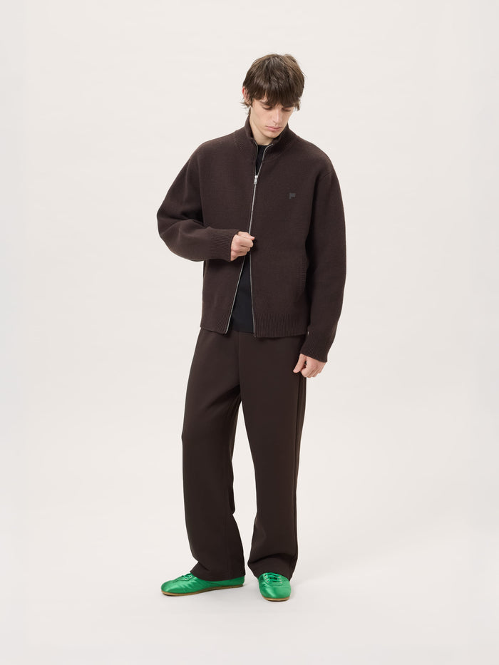 Mens Midweight Straight Leg Logo Track Pants—Obsidian Core