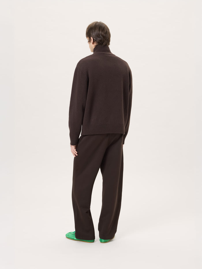 Mens Midweight Straight Leg Logo Track Pants—Obsidian Core