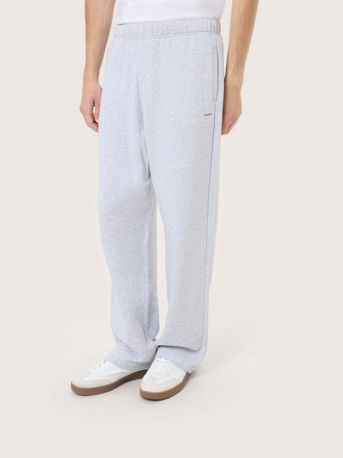 Mens Midweight Straight Leg Track Pants—Grey Marl