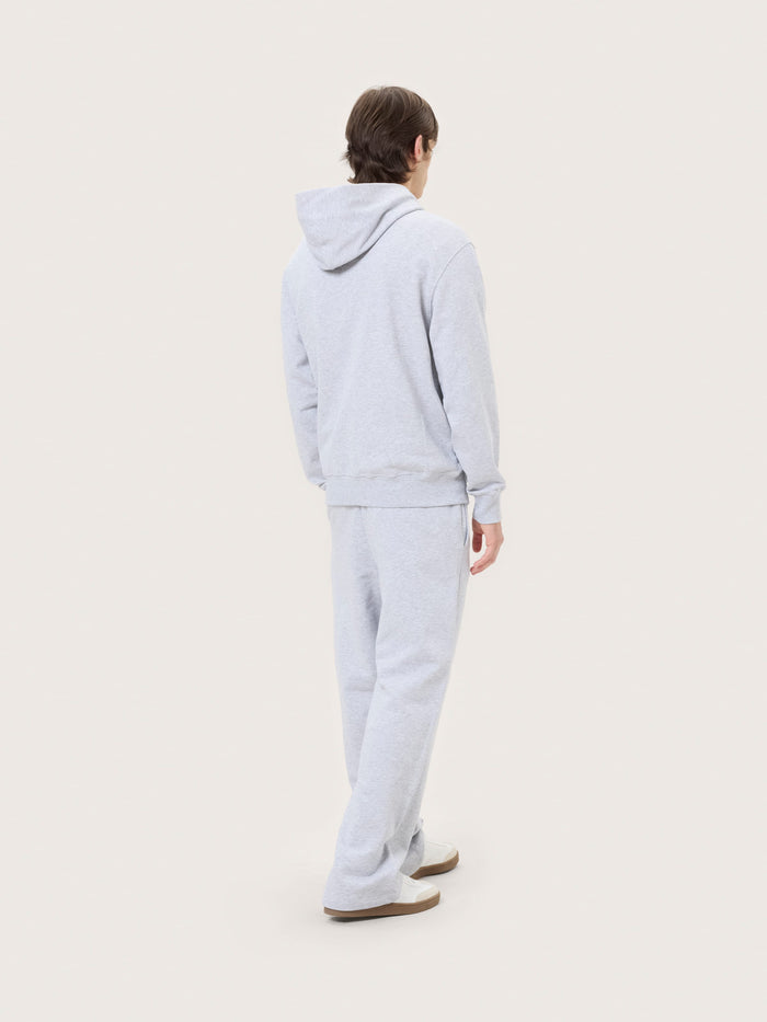 Mens Midweight Straight Leg Track Pants—Grey Marl