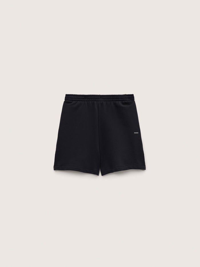Mens Midweight T-Shirt and Shorts Set—Black