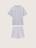 Mens Midweight T-Shirt and Shorts Set—Grey Marl