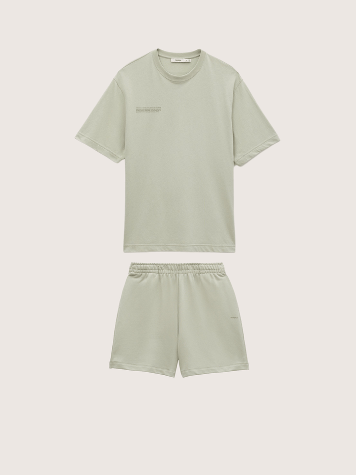 Mens Midweight T-Shirt and Shorts Set—Iron Fade