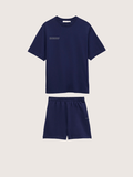Mens Midweight T-Shirt and Shorts Set—Ocean Navy