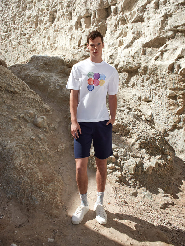 Mens Midweight T-Shirt Seven Circles—White