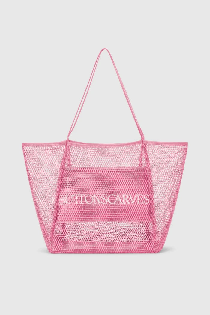 mesh tote bag in sea fan by buttonscarves