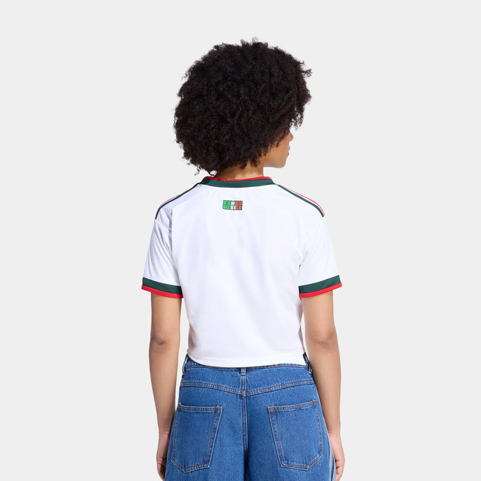 Mexico 26 Away Cropped Womens Jersey (White)
