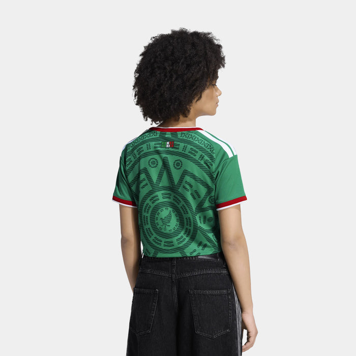 Mexico 26 Home Cropped Womens Jersey (Bold Green)