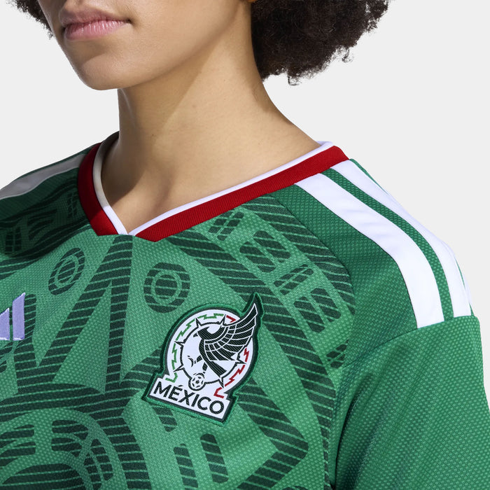 Mexico 26 Home Cropped Womens Jersey (Bold Green)
